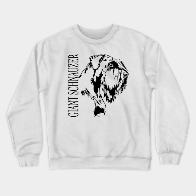 Giant Schnauzer dog Portrait Crewneck Sweatshirt by wilsigns